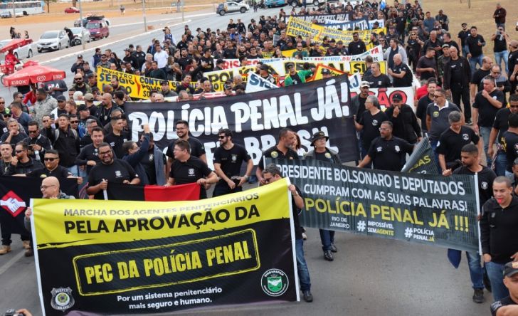 Marcha pela Polícia Penal, em Brasília | Foto: Inês Ferreira/Sindicop